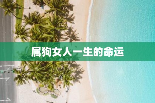属狗女人一生的命运