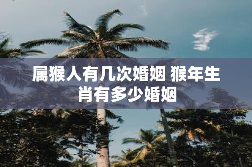 属猴人有几次婚姻 猴年生肖有多少婚姻