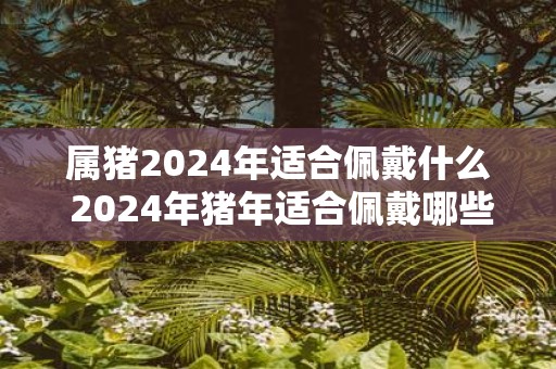 属猪2025年适合佩戴什么 2025年猪年适合佩戴哪些首饰