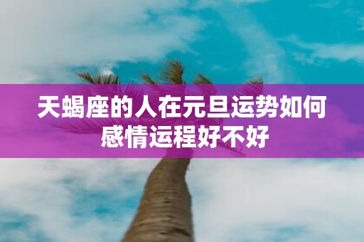 天蝎座的人在元旦运势如何 感情运程好不好