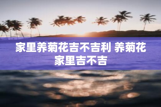 家里养菊花吉不吉利 养菊花家里吉不吉