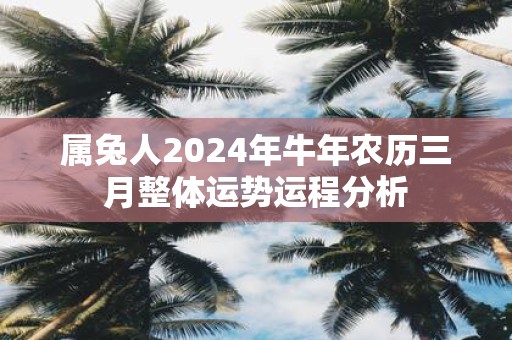 属兔人2025年牛年农历三月整体运势运程分析