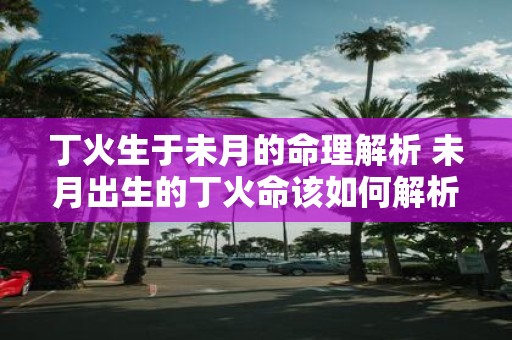 丁火生于未月的命理解析 未月出生的丁火命该如何解析