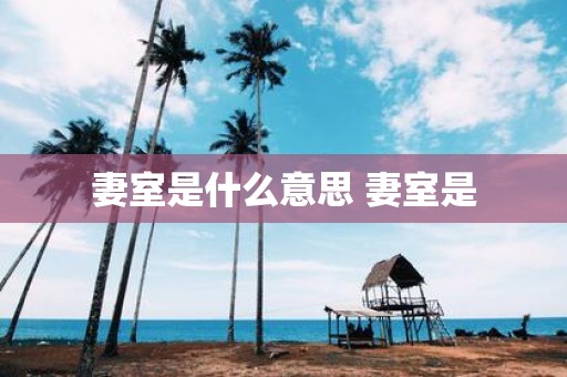 妻室是什么意思 妻室是