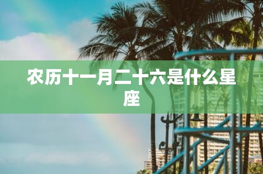 农历十一月二十六是什么星座