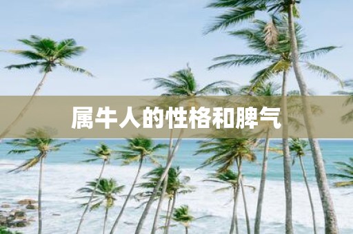 属牛人的性格和脾气