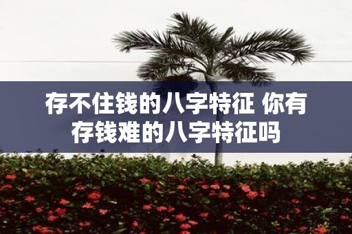 存不住钱的八字特征 你有存钱难的八字特征吗