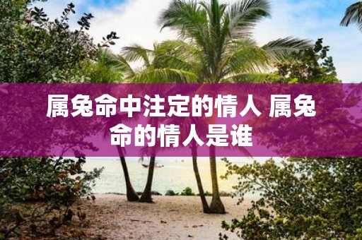 属兔命中注定的情人 属兔命的情人是谁