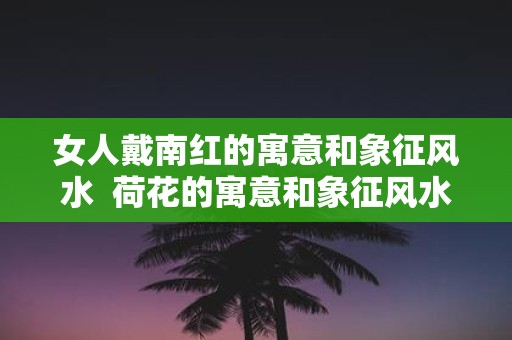 女人戴南红的寓意和象征风水 荷花的寓意和象征风水