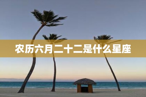 农历六月二十二是什么星座