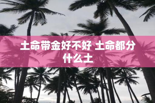土命带金好不好 土命都分什么土