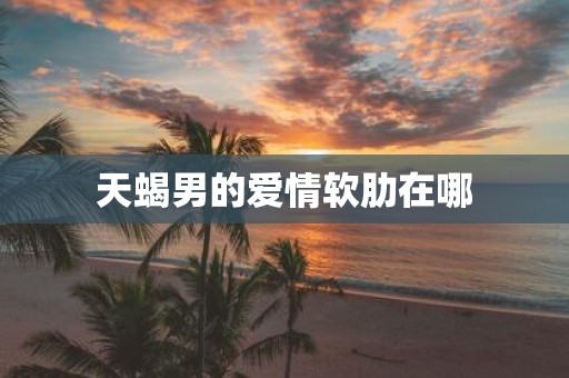 天蝎男的爱情软肋在哪
