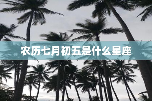 农历七月初五是什么星座