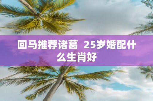 回马推荐诸葛 25岁婚配什么生肖好