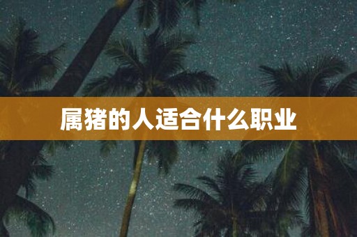 属猪的人适合什么职业