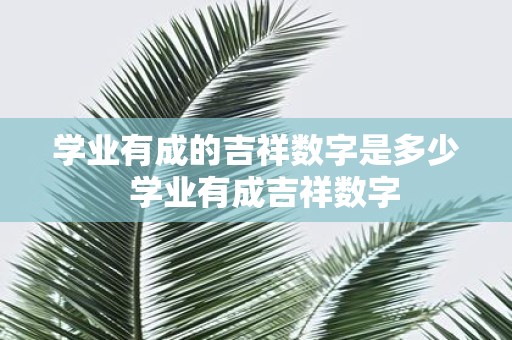 学业有成的吉祥数字是多少 学业有成吉祥数字