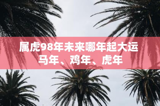 属虎98年未来哪年起大运 马年、鸡年、虎年