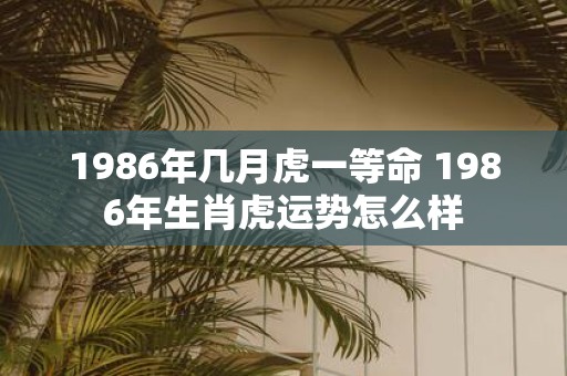 1986年几月虎一等命 1986年生肖虎运势怎么样