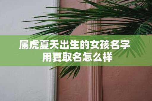 属虎夏天出生的女孩名字 用夏取名怎么样