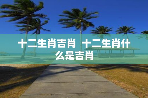 十二生肖吉肖 十二生肖什么是吉肖