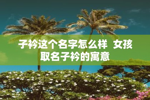 子衿这个名字怎么样 女孩取名子衿的寓意