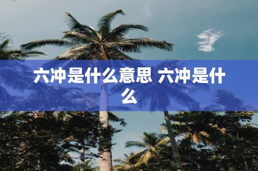 六冲是什么意思 六冲是什么