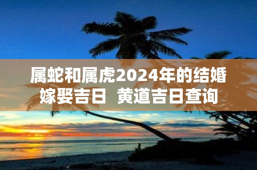 属蛇和属虎2025年的结婚嫁娶吉日 黄道吉日查询