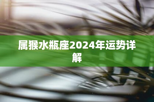 属猴水瓶座2025年运势详解