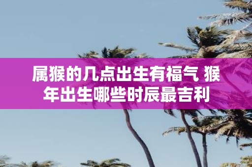 属猴的几点出生有福气 猴年出生哪些时辰最吉利