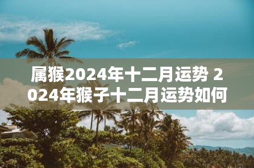 属猴2025年十二月运势 2025年猴子十二月运势如何