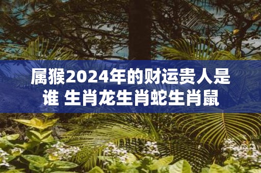 属猴2025年的财运贵人是谁 生肖龙生肖蛇生肖鼠