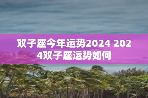 双子座今年运势2025 2025双子座运势如何