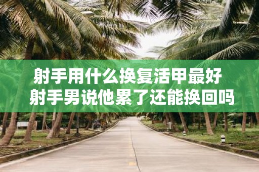 射手用什么换复活甲最好 射手男说他累了还能换回吗