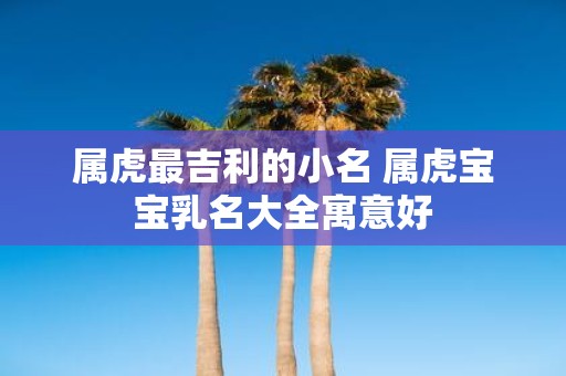 属虎最吉利的小名 属虎宝宝乳名大全寓意好