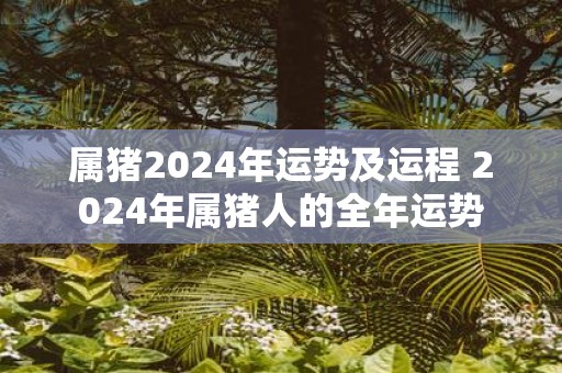属猪2025年运势及运程 2025年属猪人的全年运势