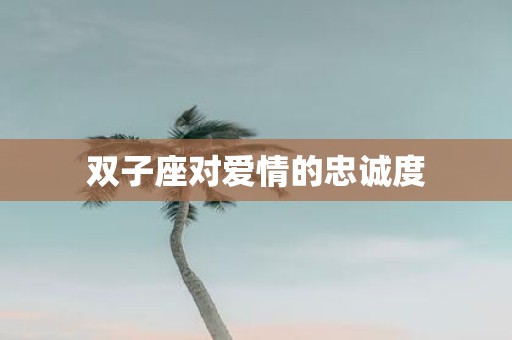 双子座对爱情的忠诚度