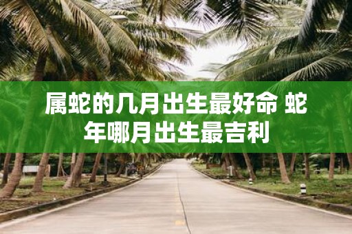 属蛇的几月出生最好命 蛇年哪月出生最吉利