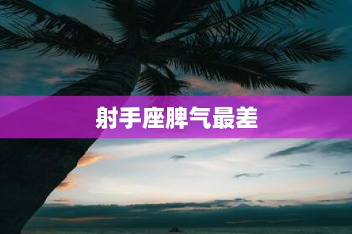 射手座脾气最差