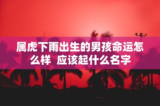 属虎下雨出生的男孩命运怎么样 应该起什么名字
