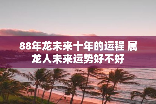 88年龙未来十年的运程 属龙人未来运势好不好