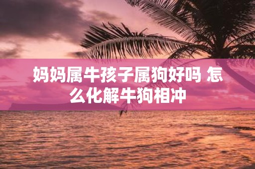 妈妈属牛孩子属狗好吗 怎么化解牛狗相冲