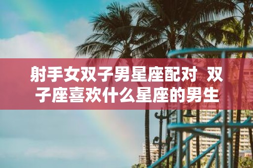 射手女双子男星座配对 双子座喜欢什么星座的男生