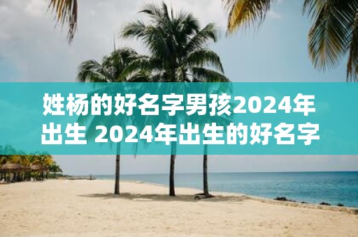 姓杨的好名字男孩2025年出生 2025年出生的好名字男孩姓杨
