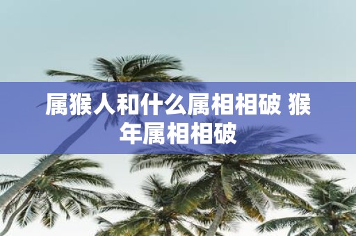 属猴人和什么属相相破 猴年属相相破