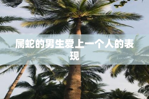 属蛇的男生爱上一个人的表现