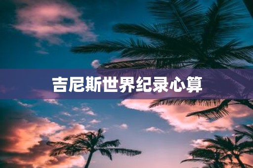吉尼斯世界纪录心算