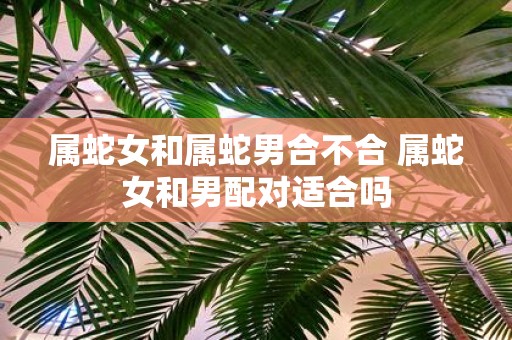 属蛇女和属蛇男合不合 属蛇女和男配对适合吗