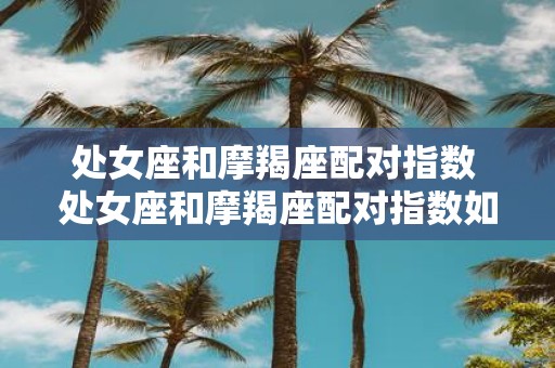 处女座和摩羯座配对指数 处女座和摩羯座配对指数如何
