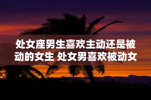 处女座男生喜欢主动还是被动的女生 处女男喜欢被动女生吗