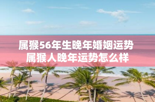 属猴56年生晚年婚姻运势 属猴人晚年运势怎么样